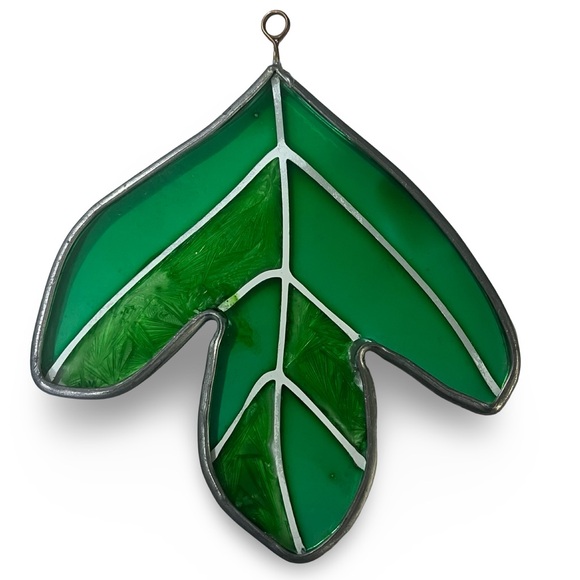 Other - Vintage Tulip Tree Leaf Stained Glass Sun Catcher
